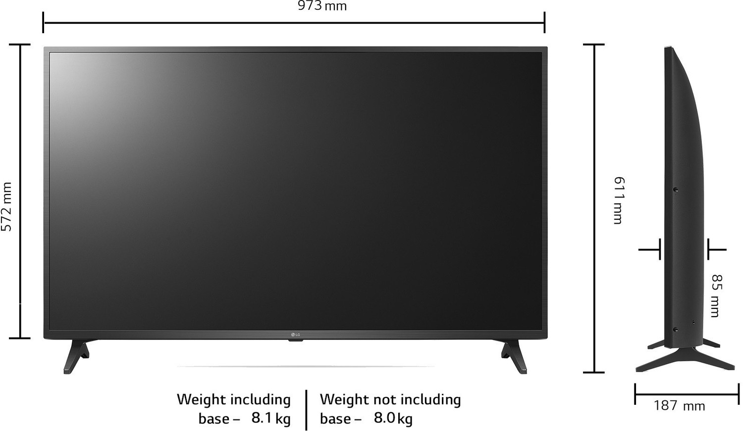 Image of LG UQ7500 108 cm (43 inch) Ultra HD (4K) LED Smart WebOS TV with Mode, AI Sound & Active HDR