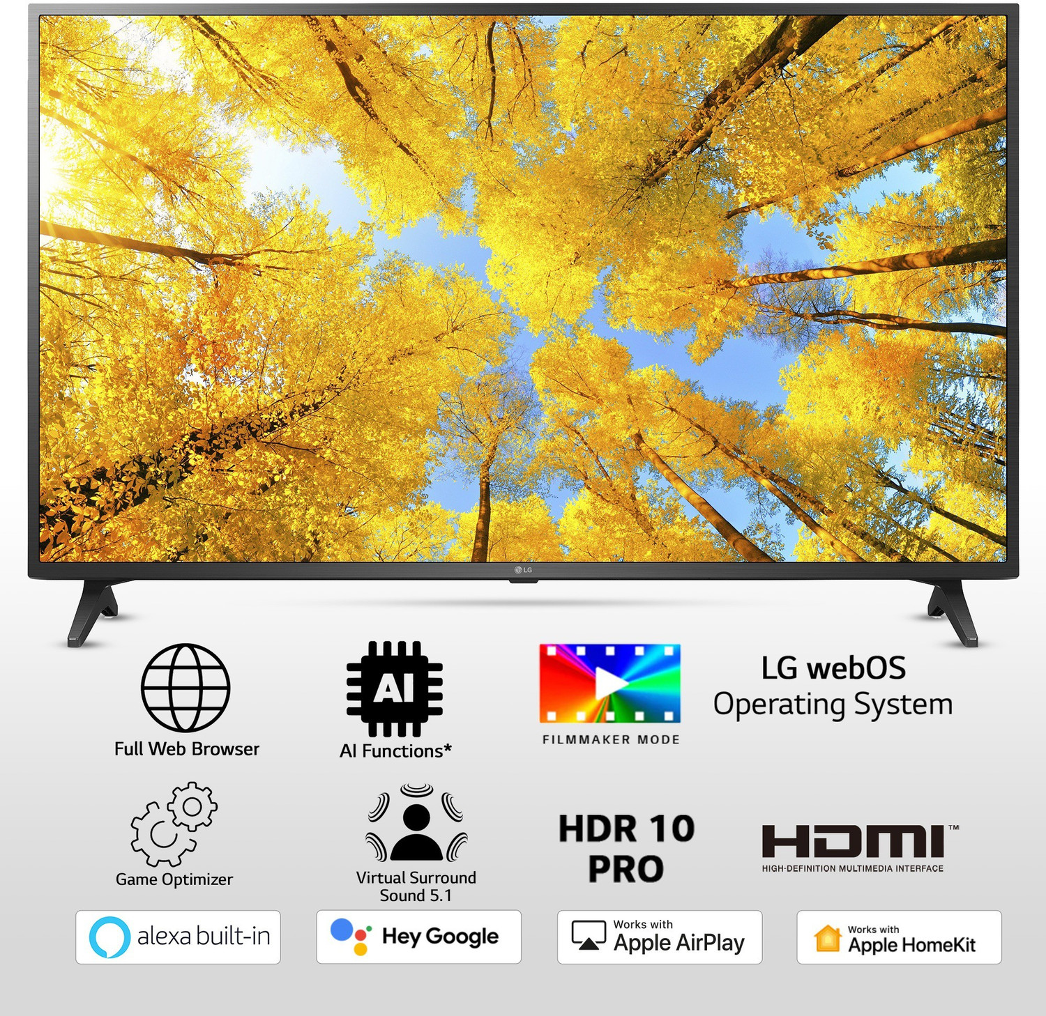 Image of LG UQ7500 108 cm (43 inch) Ultra HD (4K) LED Smart WebOS TV with Mode, AI Sound & Active HDR