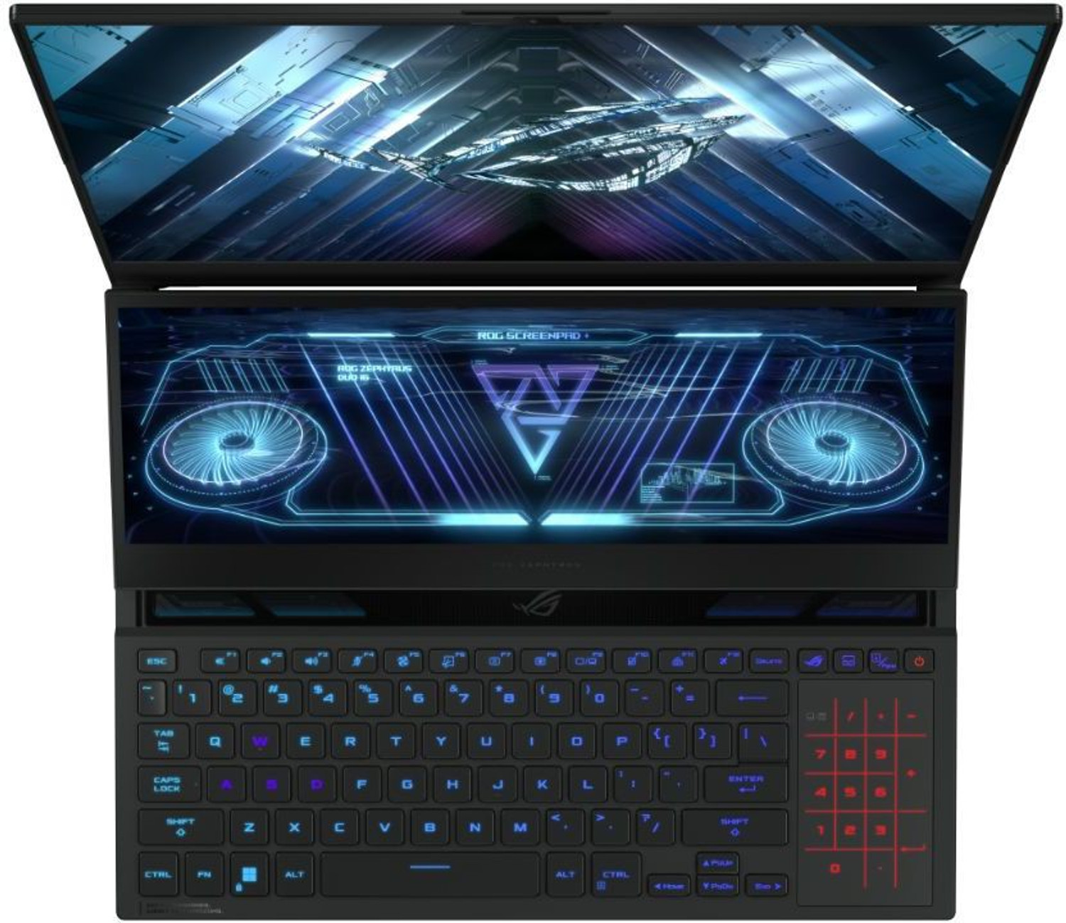 Image of ASUS ROG Zephyrus Duo 16 Dual Screen Laptop with 90Whr Battery AMD Ryzen 9 Octa Core 6900HX - (32 GB /2 TB SSD /Windows 11 Home /16 GB Graphics /NVIDIA GeForce RTX 3080 Ti) GX650RXZ-LO227WS Gaming Laptop
