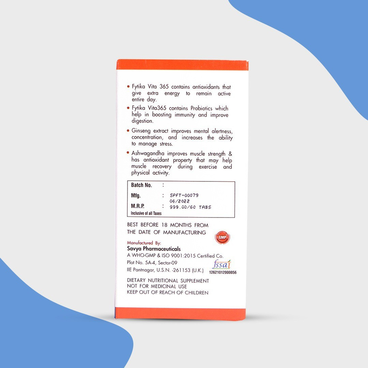 Image of FYTIKA HEALTHCARE PRODUCTS Vita 365 Multivitamin with Probiotics | Supports Immunity & Gut Health