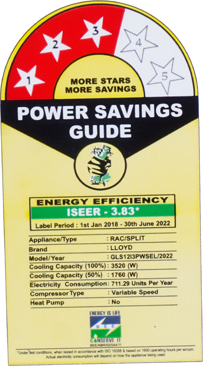 Image of Lloyd 1 Ton 3 Star Split Inverter AC with Wi-fi Connect - White (GLS12I3PWSEL, Copper Condenser)