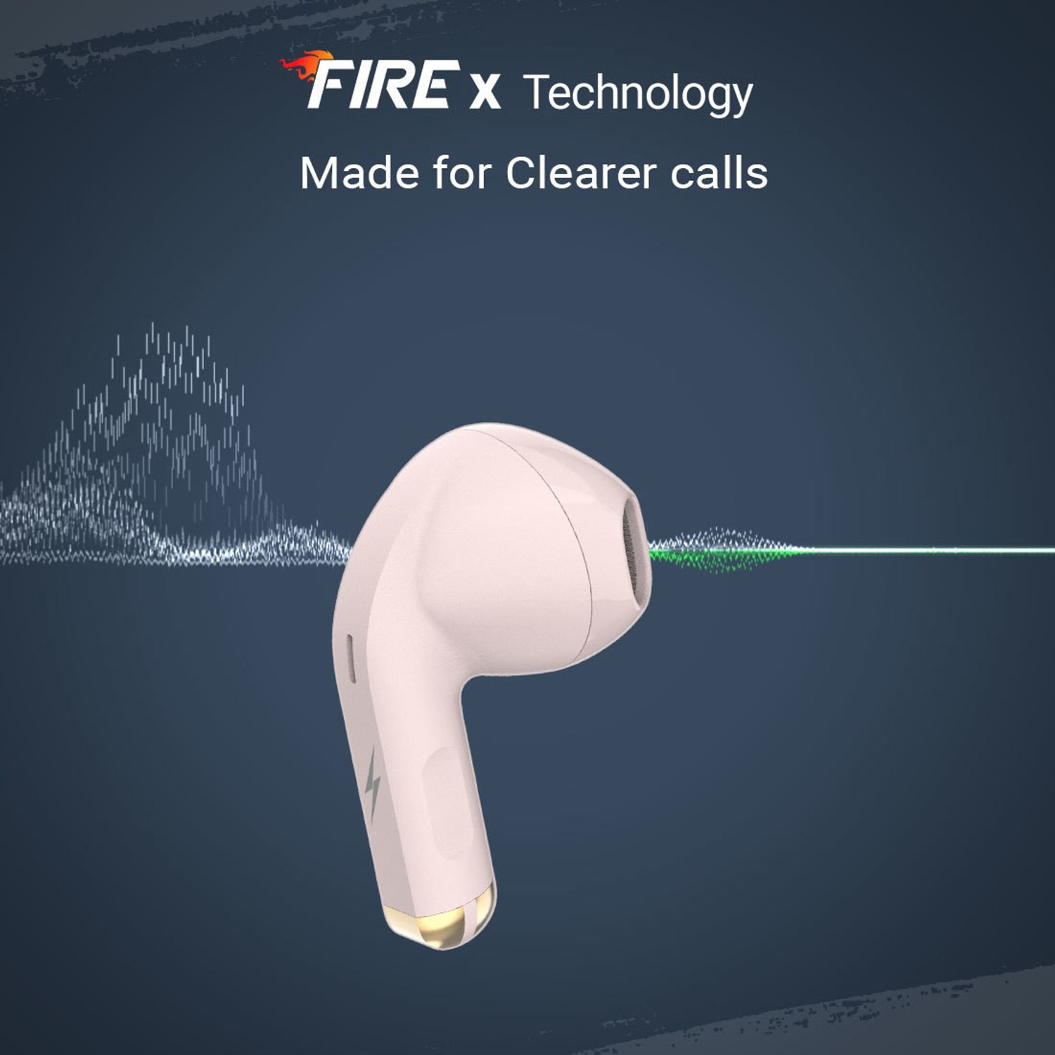 Image of Fire-Boltt Fire Pods Ninja G201 Earbuds TWS IWP HD Calls, Quick Charge 24hrs playback Bluetooth