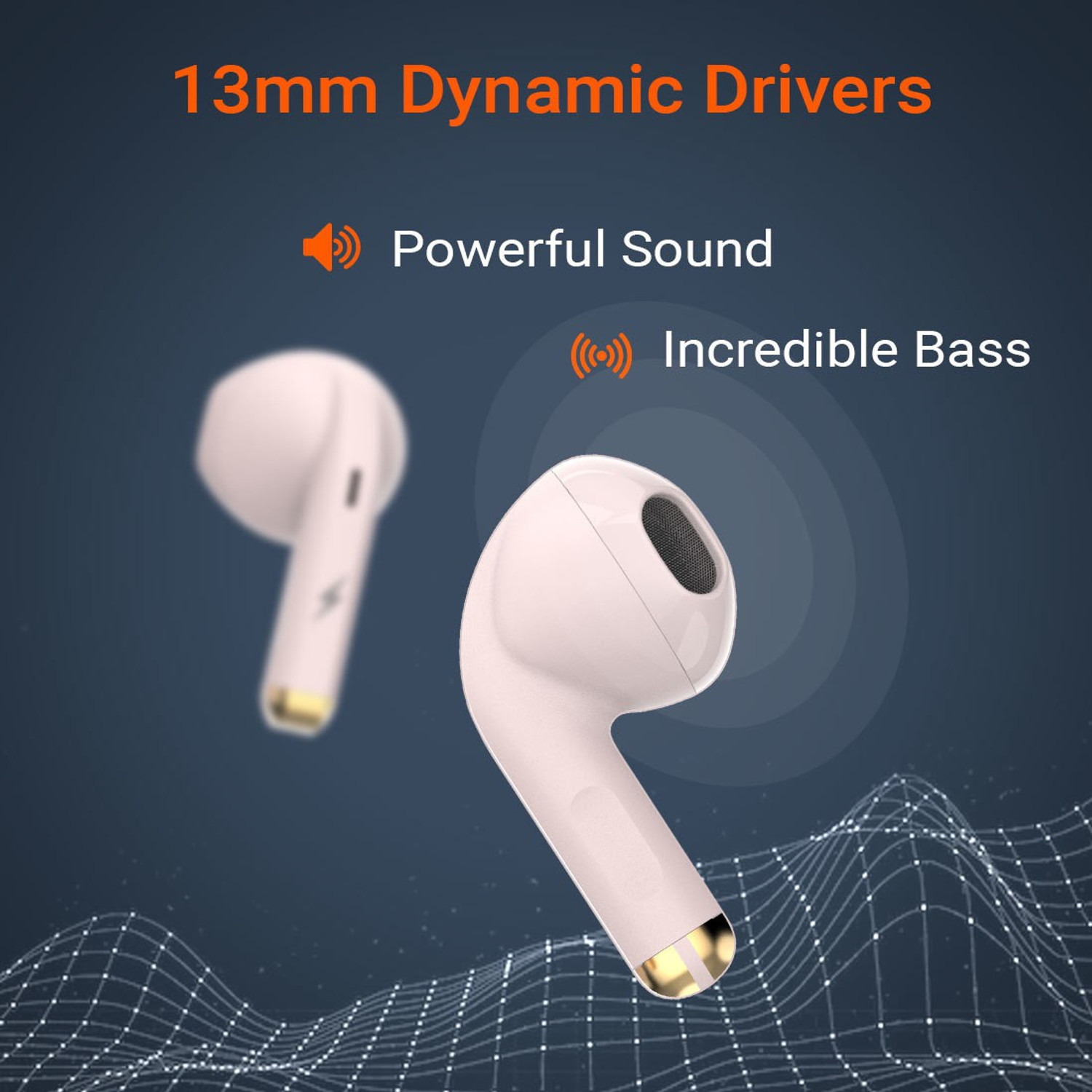 Image of Fire-Boltt Fire Pods Ninja G201 Earbuds TWS IWP HD Calls, Quick Charge 24hrs playback Bluetooth