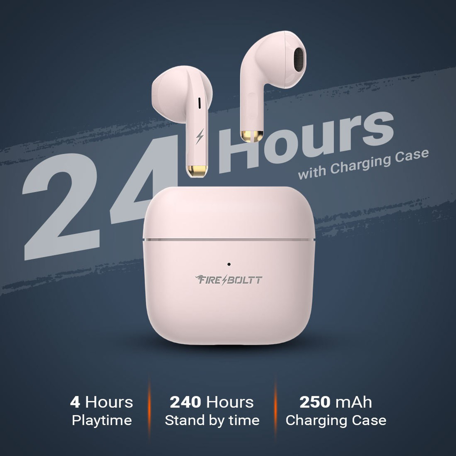 Image of Fire-Boltt Fire Pods Ninja G201 Earbuds TWS IWP HD Calls, Quick Charge 24hrs playback Bluetooth