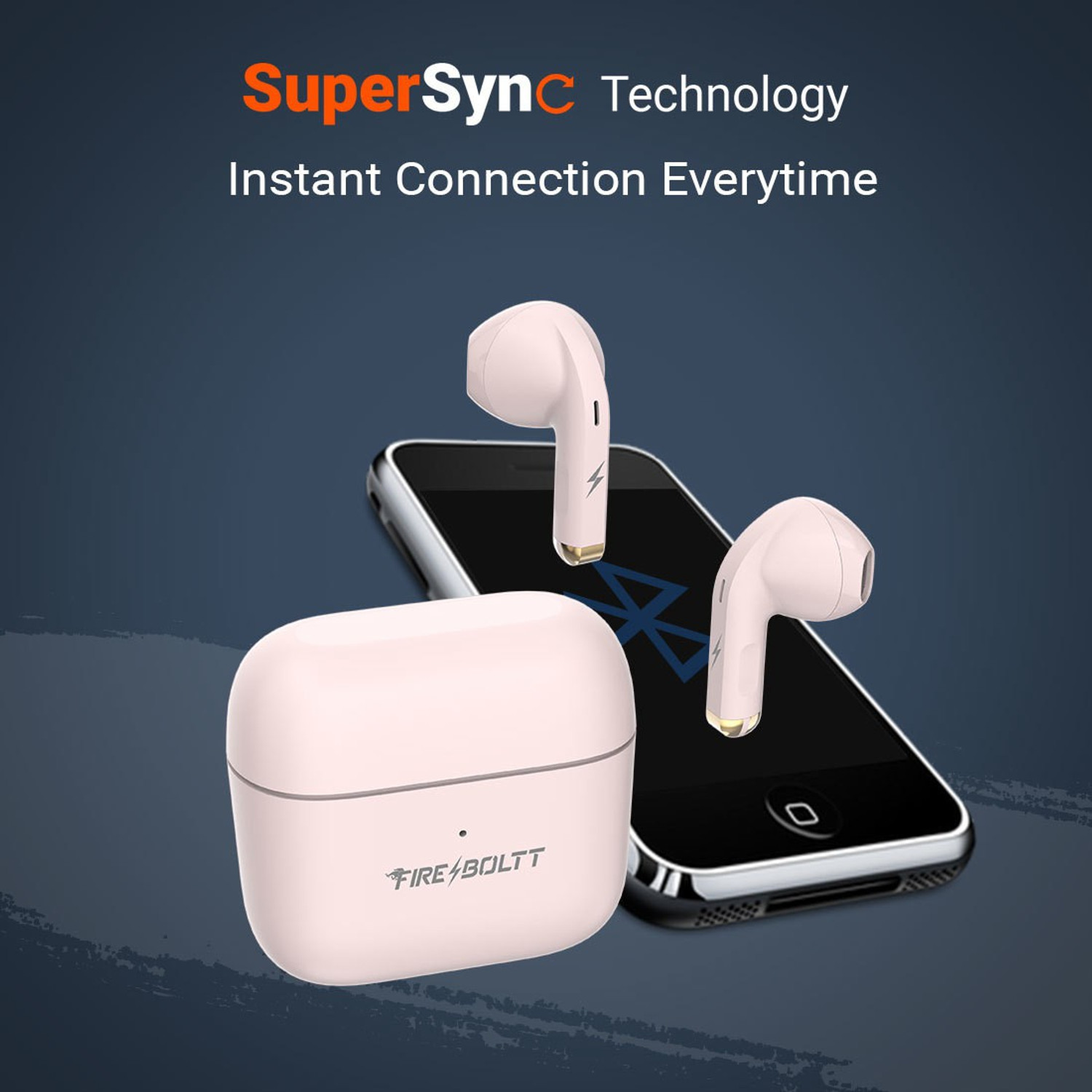 Image of Fire-Boltt Fire Pods Ninja G201 Earbuds TWS IWP HD Calls, Quick Charge 24hrs playback Bluetooth