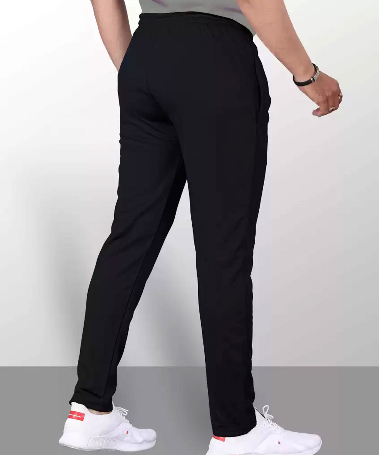 Image of MOONVELLY Solid Men Blue, Black Track Pants