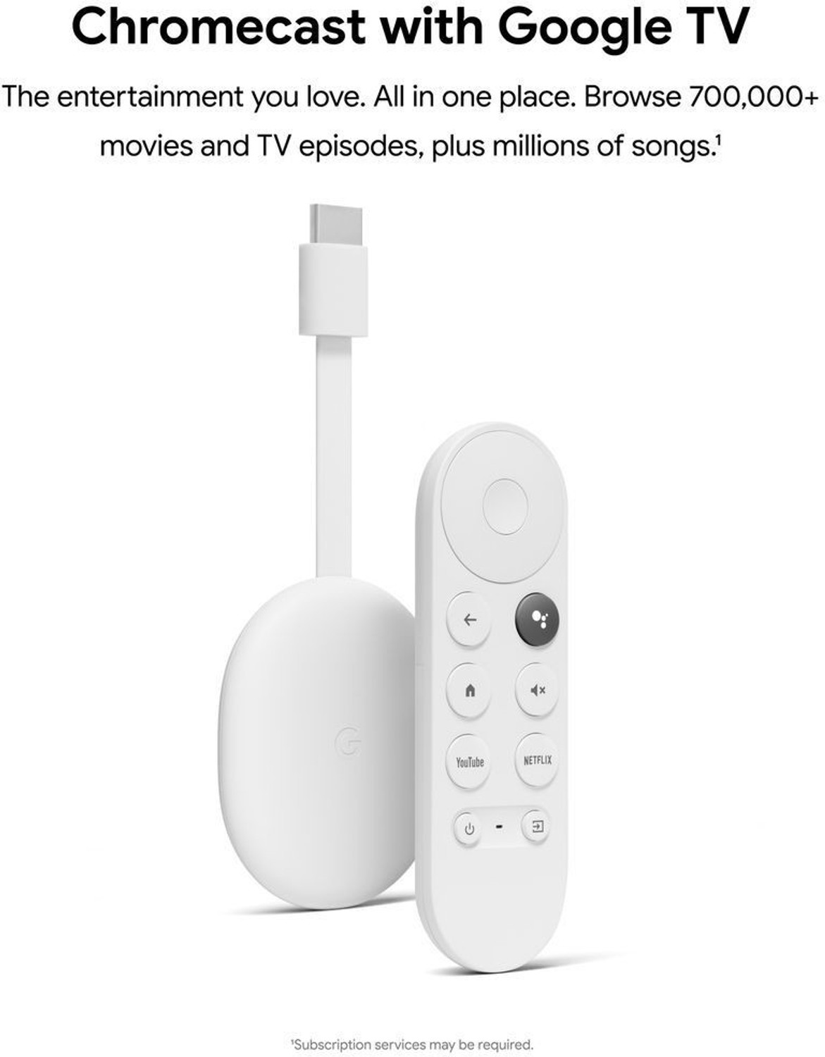 Image of Google Chromecast with TV (4K) Media Streaming Device