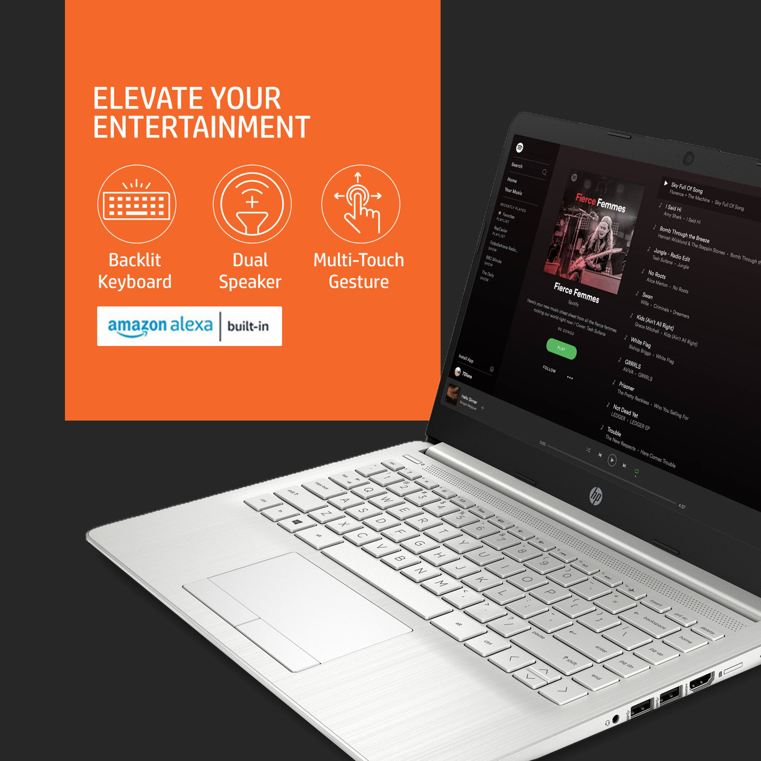 Image of HP 14s AMD Ryzen 5 Quad Core 5500U - (16 GB /512 GB SSD /Windows 11 Home) fy1003AU Thin and Light Laptop