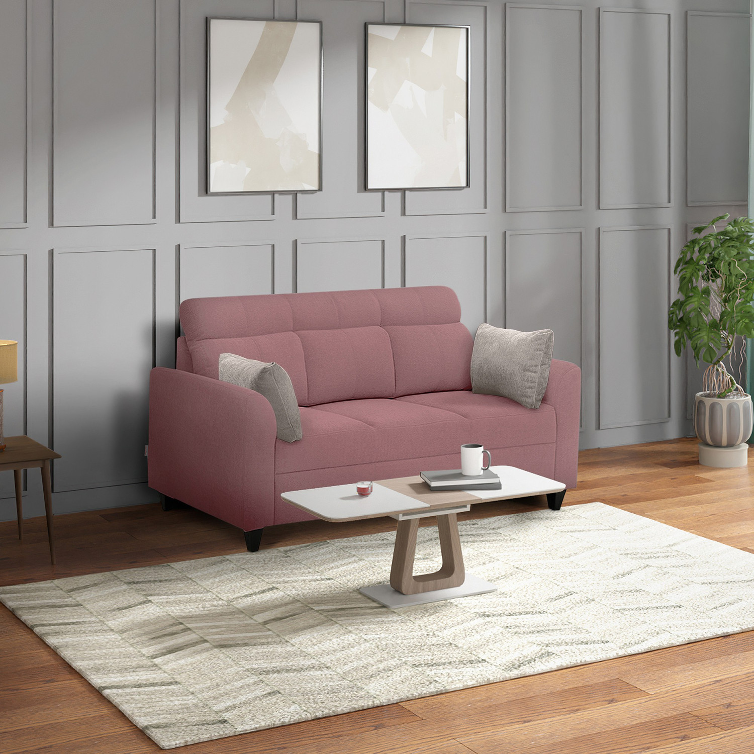 Image of Duroflex Zivo Plus Fabric 3 Seater Sofa