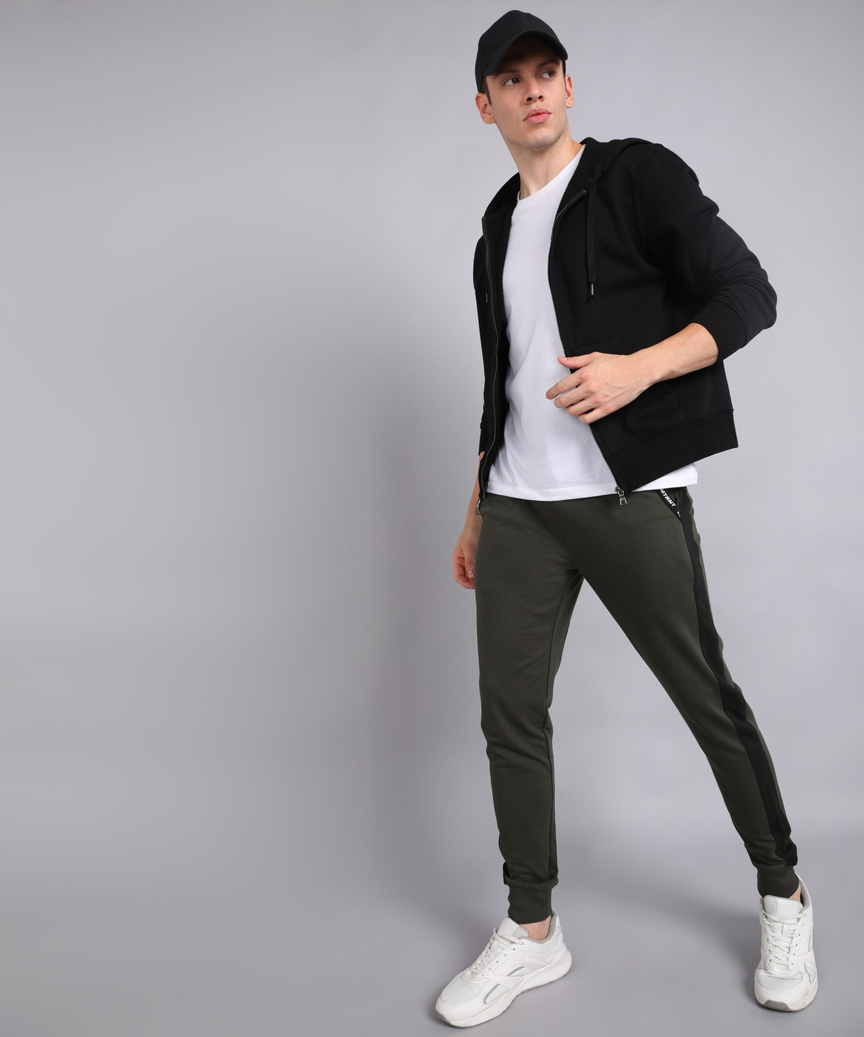 Image of METRONAUT Colorblock Men Grey Track Pants