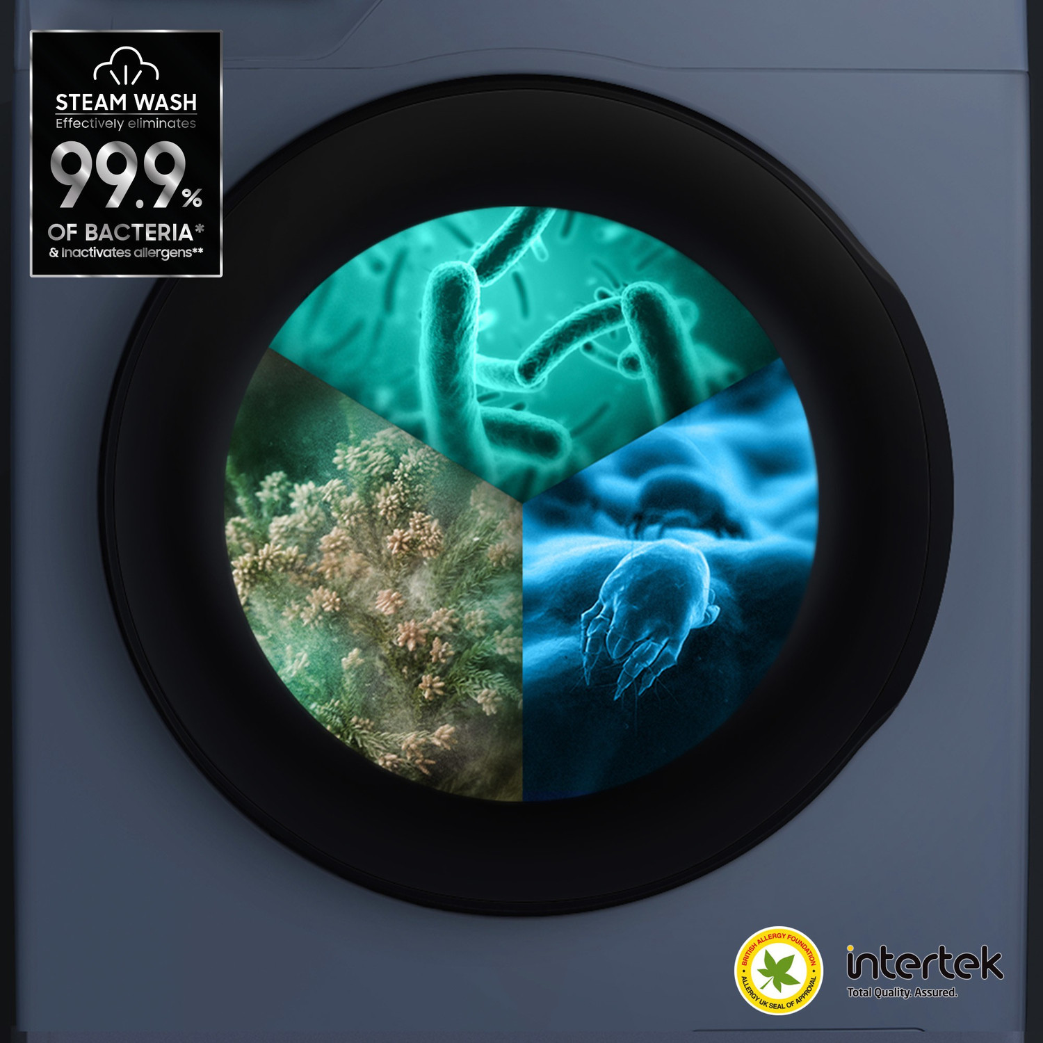 Image of Samsung 9 kg 5 Star, Eco Bubble Technology with Super Speed, AI Control , Wi-Fi Enabled , Digital Inverter Motor,Hygiene Steam, Fully Automatic Front Load Washing Machine with In-built Heater Black