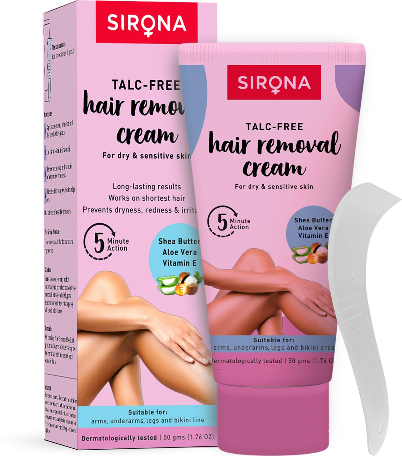 Image of SIRONA Talc-Free Bikini Line Hair Removal Cream for Women, Dry & Sensitive Skin Cream
