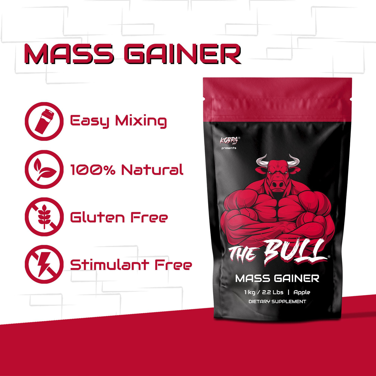 Image of Kobra Labs The Bull Mass Gainer Weight Gainers /Mass Gainers