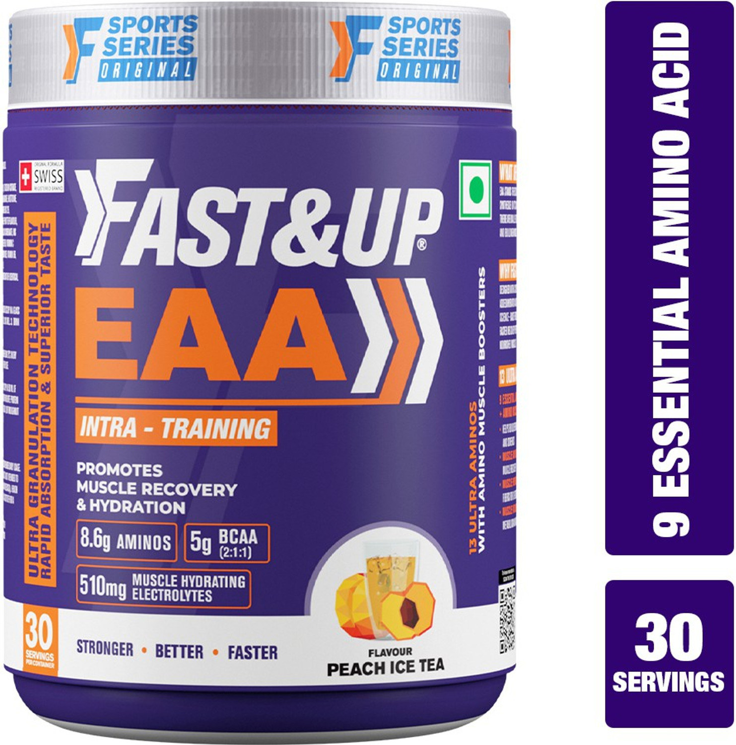 Image of FAST&UP EAA Intra-Workout Drink For Mucscle Recovery With BCAA, Vitamins & Electrolytes EAA (Essential Amino Acids)