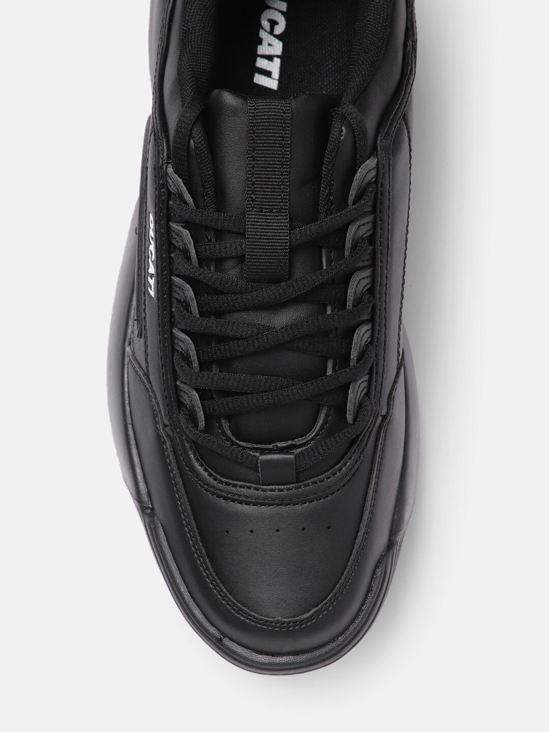 Image of DUCATI Ducati Men Black Solid Sneakers Sneakers For Men