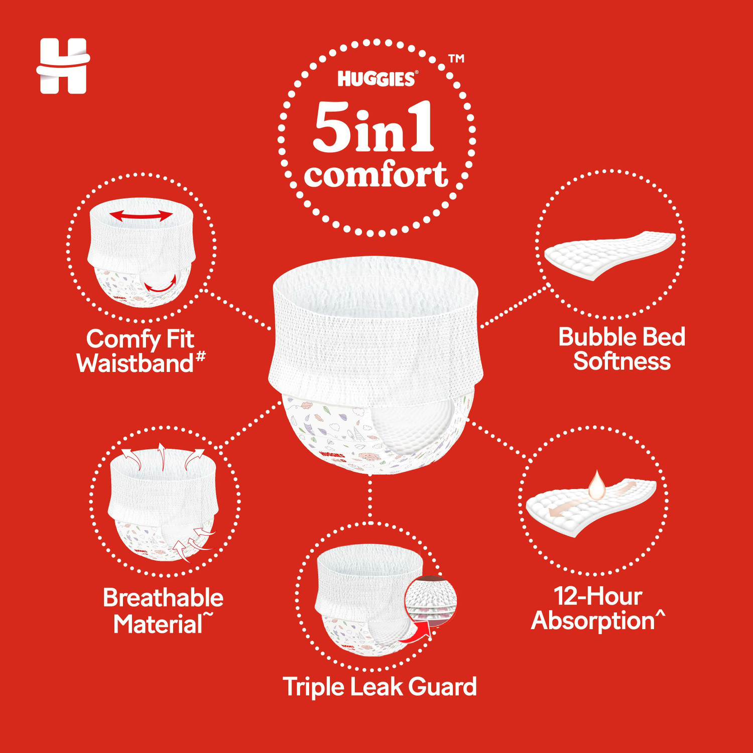 Image of Huggies Complete Comfort Wonder Pants, India's Fastest Absorbing Diaper | - XL