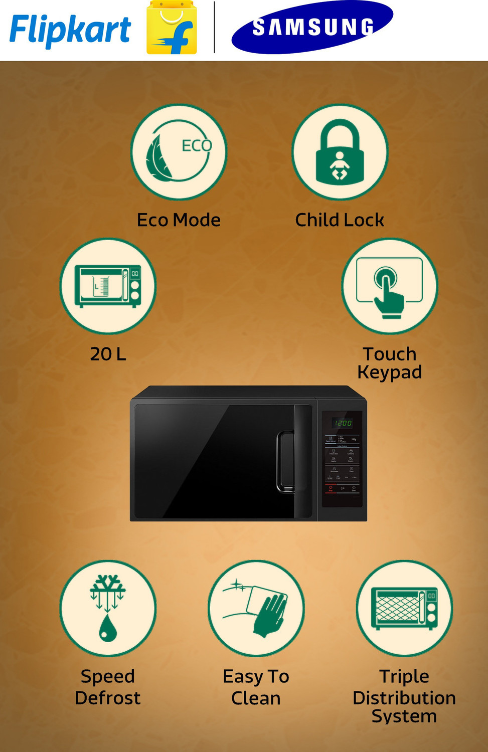 Image of Samsung 20 L Solo Microwave Oven