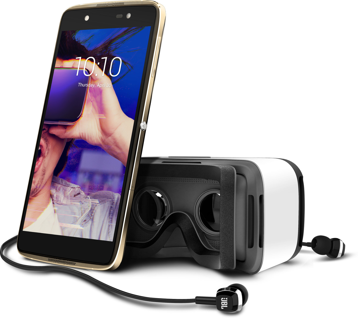 Image of Alcatel Idol 4 (Gold, 16 GB) (3 GB RAM)