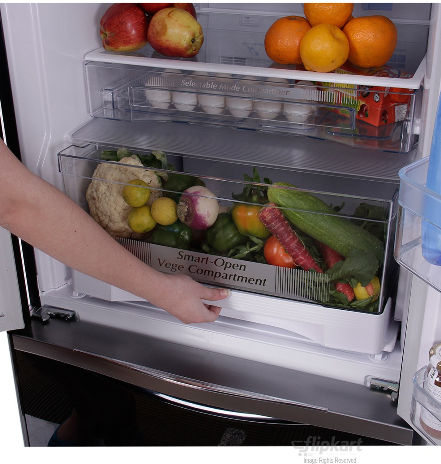 Image of Hitachi 456 L Frost Free French Door Bottom Mount Inverter Technology Star Refrigerator (Glass Black, R-WB480PND2 GBK)