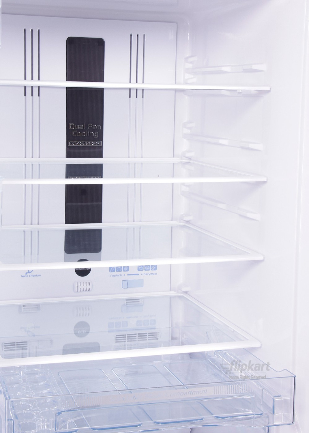 Image of Hitachi 456 L Frost Free French Door Bottom Mount Inverter Technology Star Refrigerator (Glass Black, R-WB480PND2 GBK)