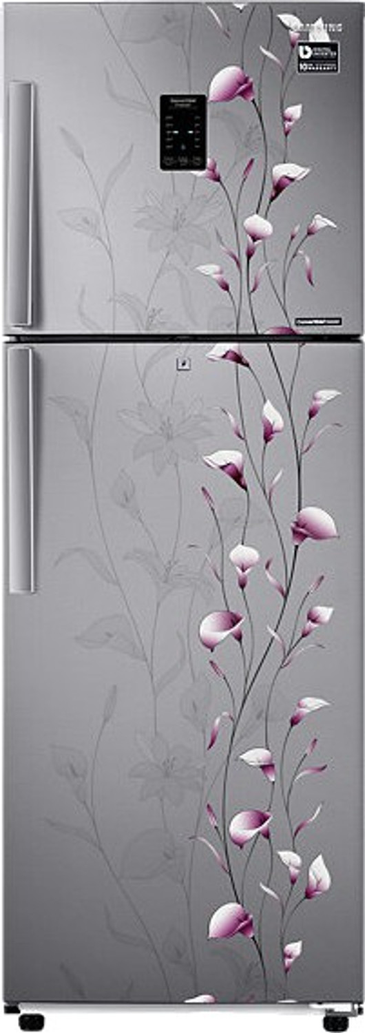 Image of Samsung 253 L Frost Free Double Door 3 Star Refrigerator (Tender Lily Silver, RT28K3953SZ)
