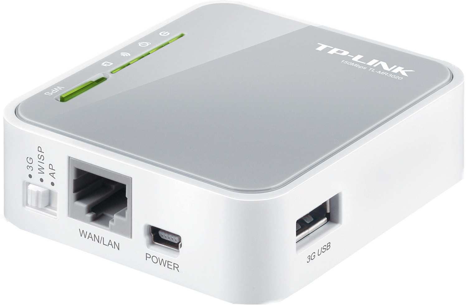 Image of TP-Link TL-MR3020 Router 2.4 GHz 300 Mbps Wifi Speed Single Band Internal Antenna Ethernet (Cable Broadband)