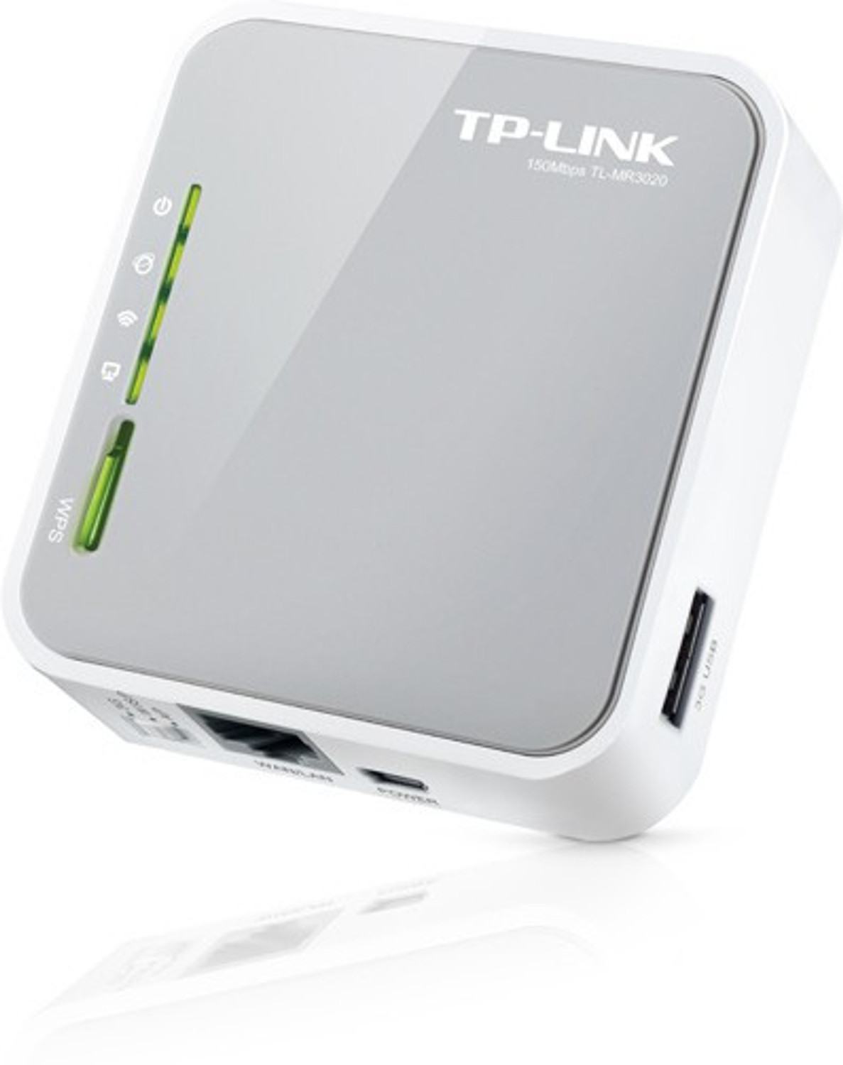 Image of TP-Link TL-MR3020 Router 2.4 GHz 300 Mbps Wifi Speed Single Band Internal Antenna Ethernet (Cable Broadband)