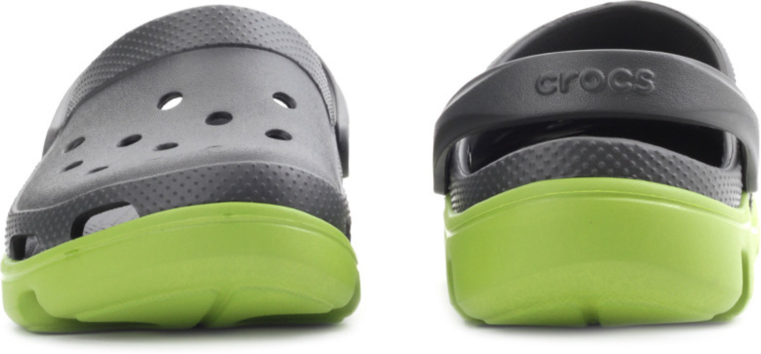 Image of CROCS Men Duet Sport Clog Clogs Sandal (Grey, Green , 5 UK /India)