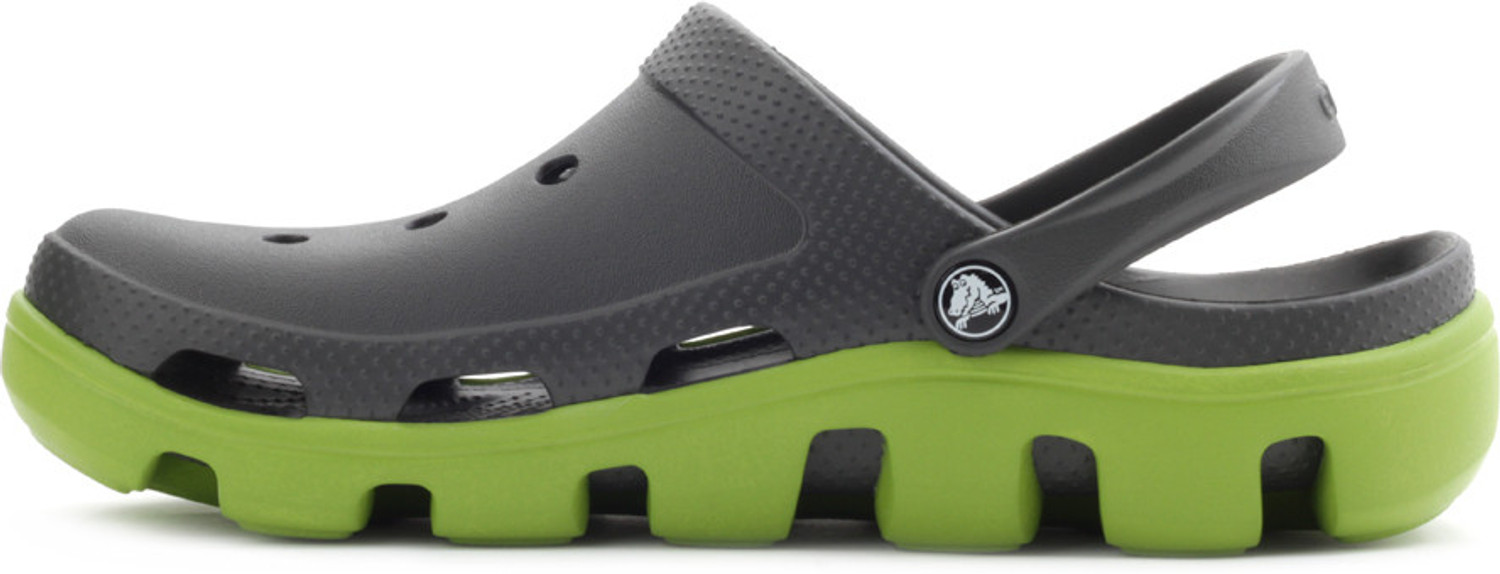 Image of CROCS Men Duet Sport Clog Clogs Sandal (Grey, Green , 5 UK /India)