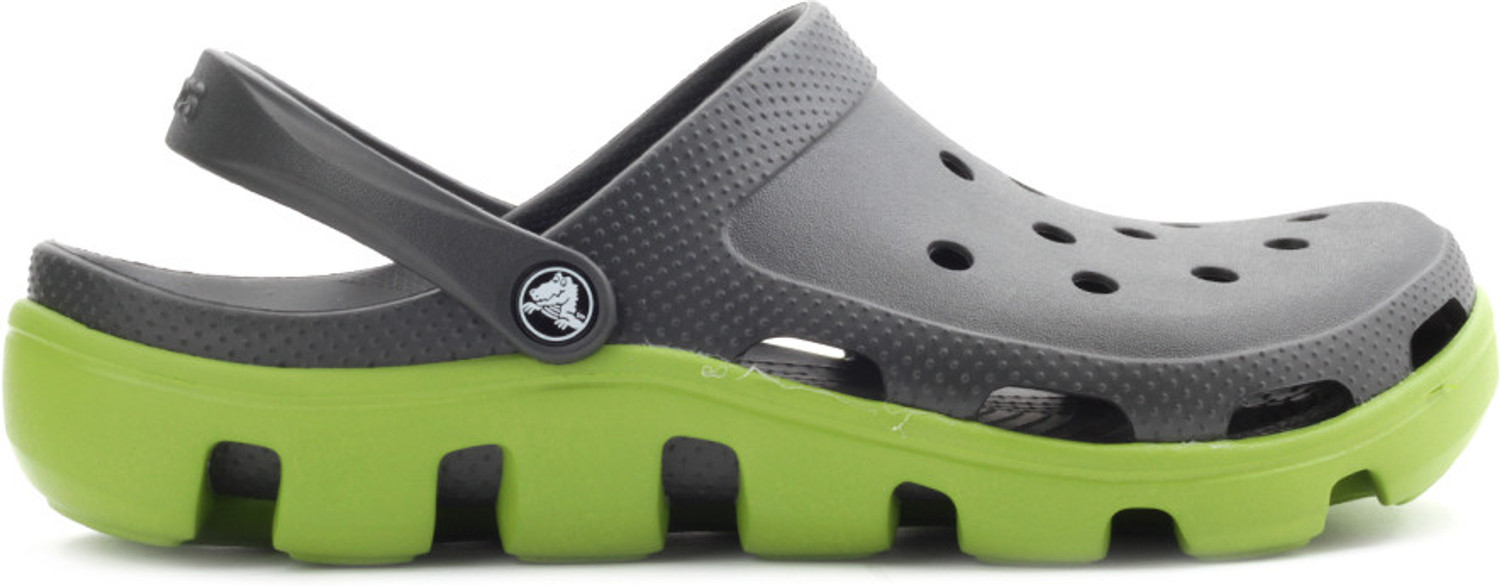 Image of CROCS Men Duet Sport Clog Clogs Sandal (Grey, Green , 5 UK /India)