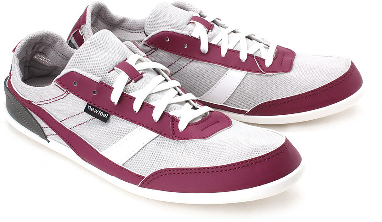 Image of NEWFEEL Many Walking Shoes For Women (White, Purple, 6.5 UK /India)
