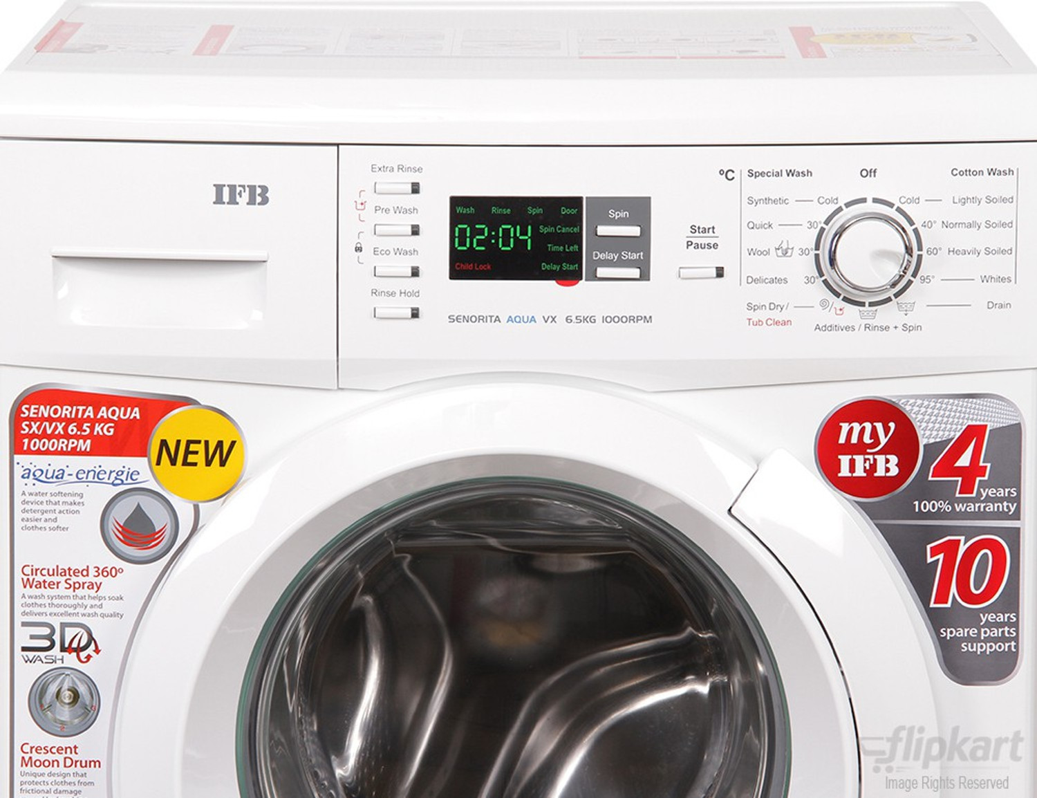 Image of IFB 6.5 kg Fully Automatic Front Load Washing Machine with In-built Heater White