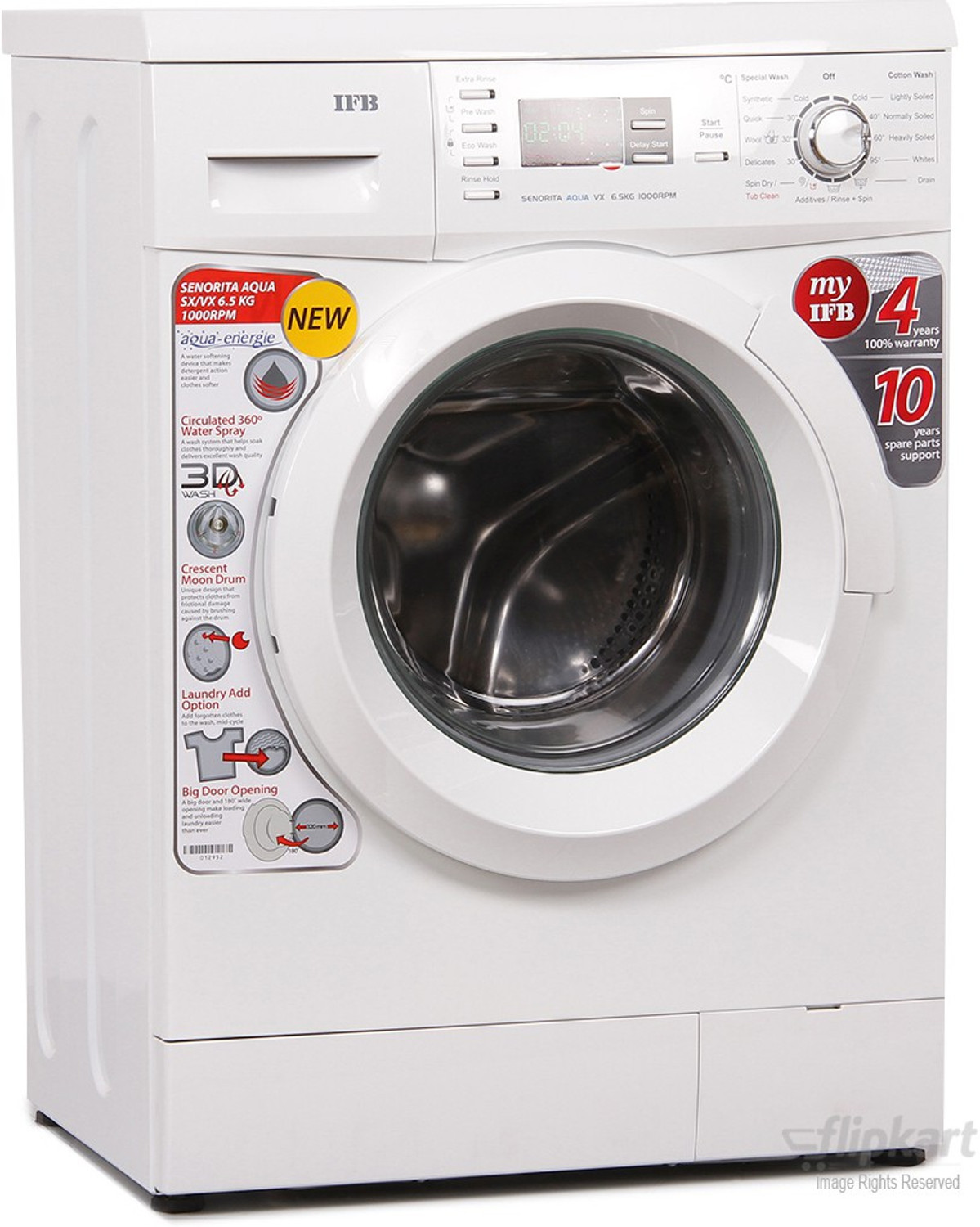 Image of IFB 6.5 kg Fully Automatic Front Load Washing Machine with In-built Heater White