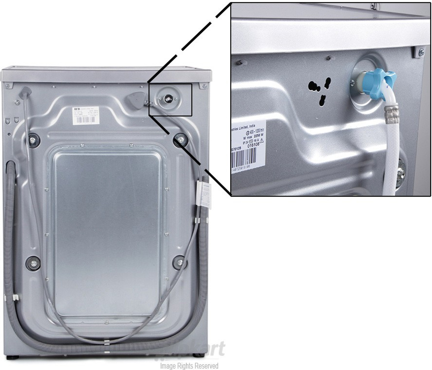 Image of IFB 7 kg Fully Automatic Front Load Washing Machine with In-built Heater Silver