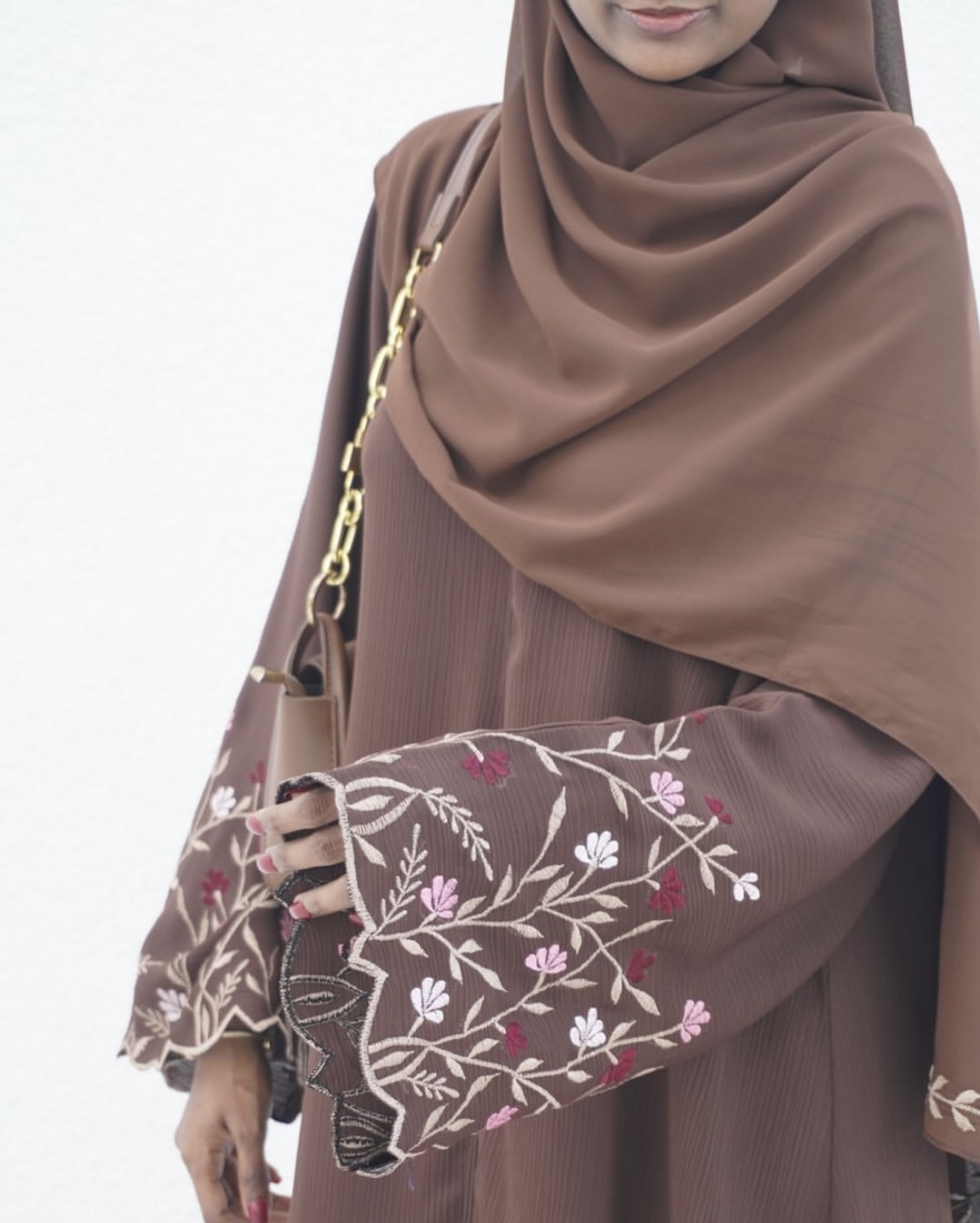 Image of URBIVA COLLECTION Nida Matte Solid Burqa (Black)