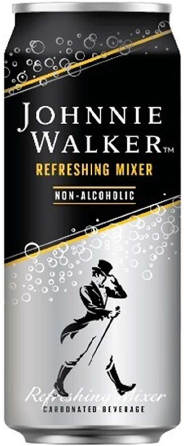 Image of JOHNNIE WALKER Refreshing Mixer - Non Alcoholic Carbonated Beverage, 330 ml, Pack of 24 Can