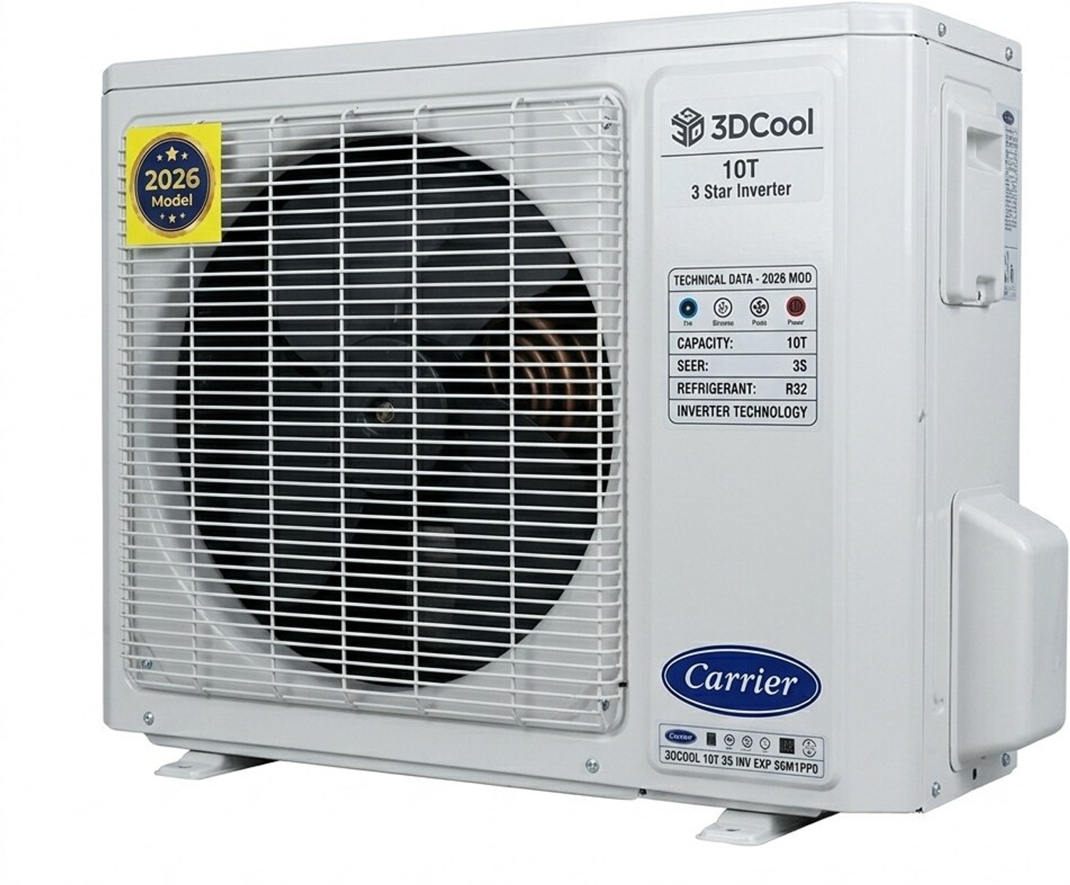 Image of Whirlpool 2026 Model 1 Ton 3 Star Split Inverter AC (41499, White)