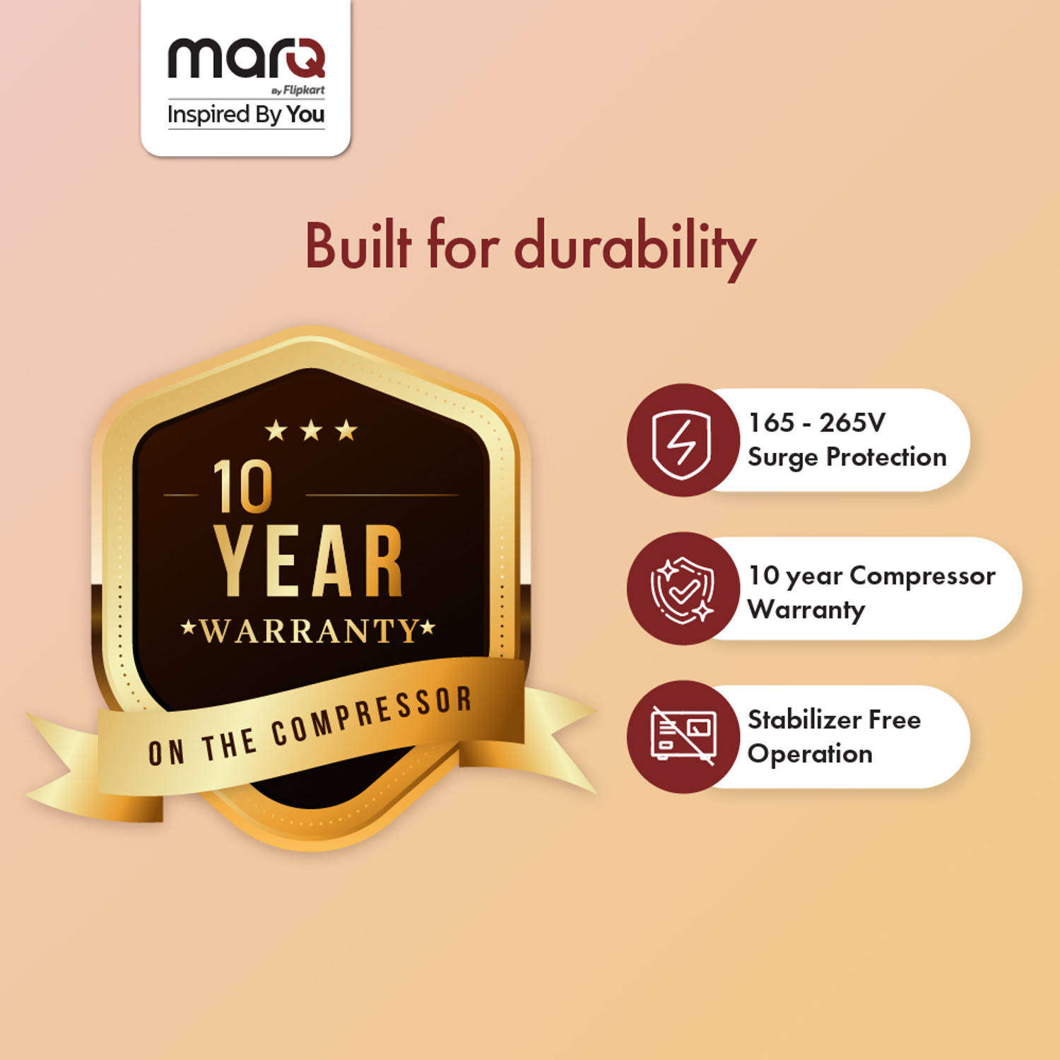 Image of MarQ by Flipkart 2023 Model 1.5 Ton 5 Star Split Inverter 4-in-1 Convertible with Turbo Cool Technology AC