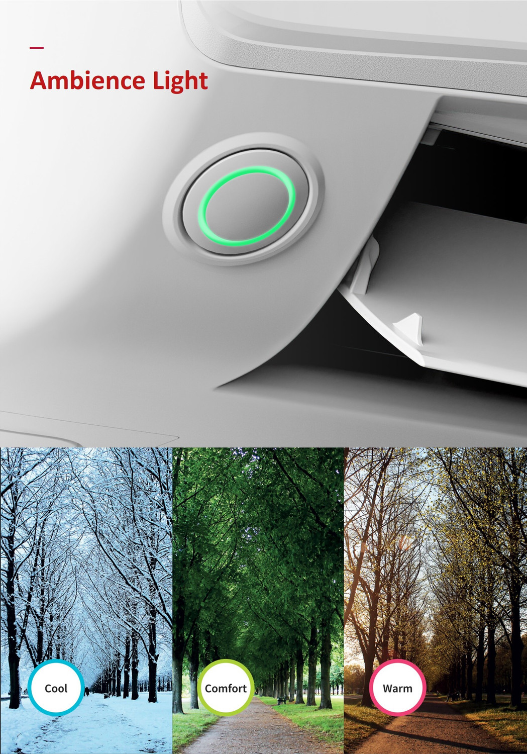 Image of Hitachi 2023 Model 1 Ton 3 Star Split Soft dry Silent Air Ambience Light R 32 AC