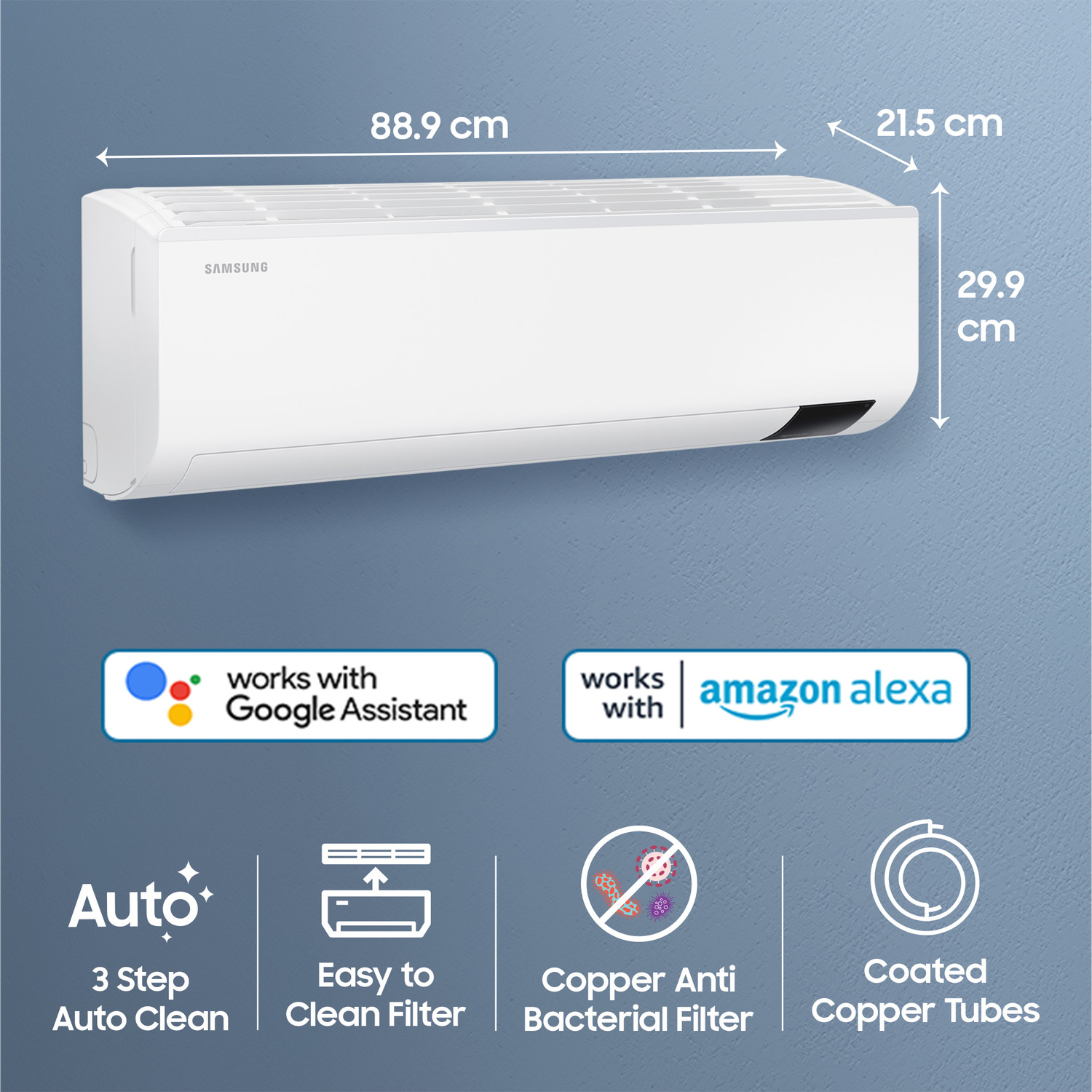 Image of Samsung 2023 Model 1.5 Ton 3 Star Split Inverter with Wi-fi AC