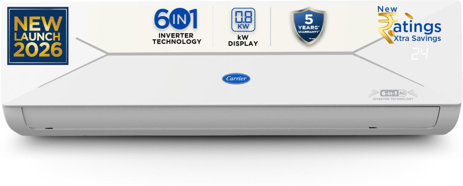 Image of Blue Star 2025 Model 1 Ton 5 Star Split Inverter AC (ID512QNUR-M, Maroon)