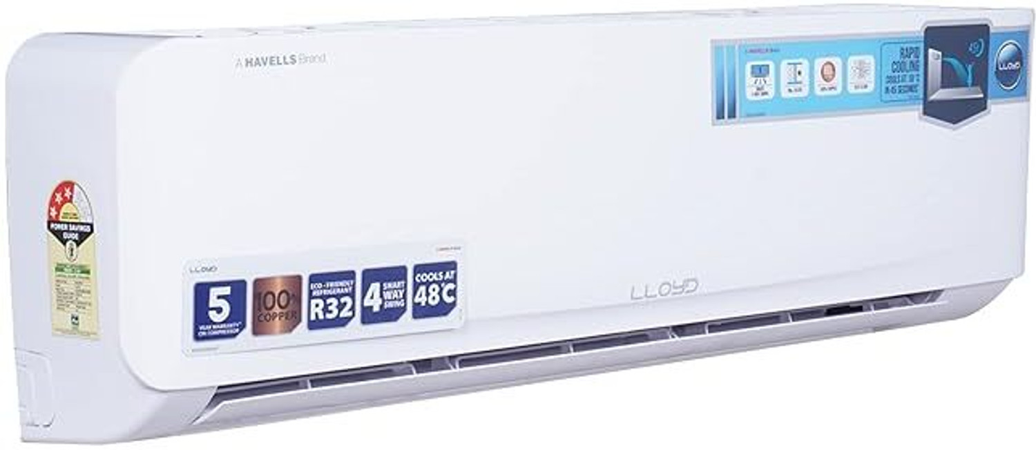 Image of Lloyd 2022 Model 1 Ton 3 Star Split Fixed Speed with Wi-fi AC (GLS12C3XWADS, White)