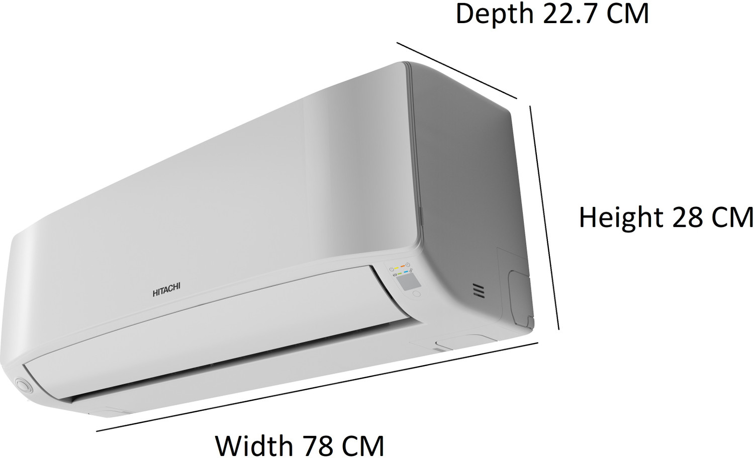 Image of Hitachi 2023 Model 1 Ton 3 Star Split Soft dry Silent Air Ambience Light R 32 AC