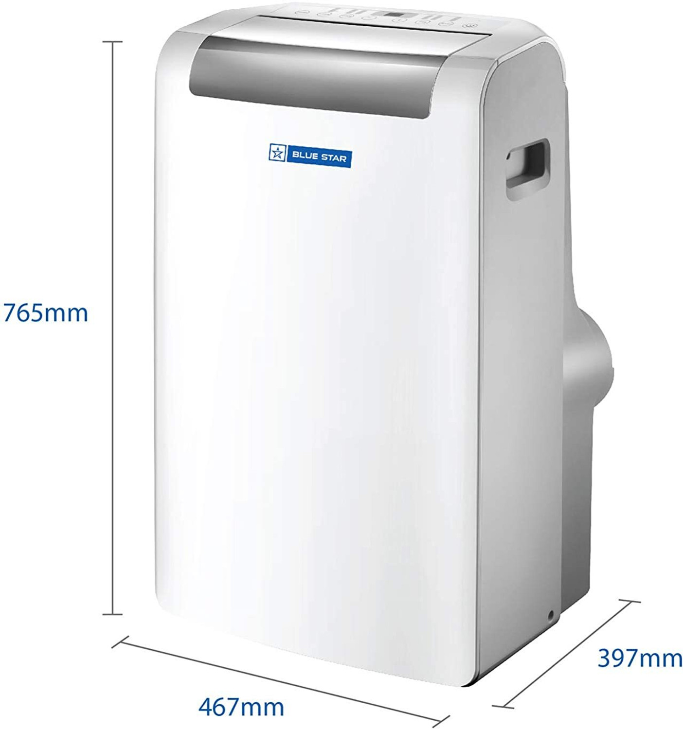Image of Blue Star 2025 Model 1 Ton Portable Fixed Speed AC (PC12DB-WR, White)