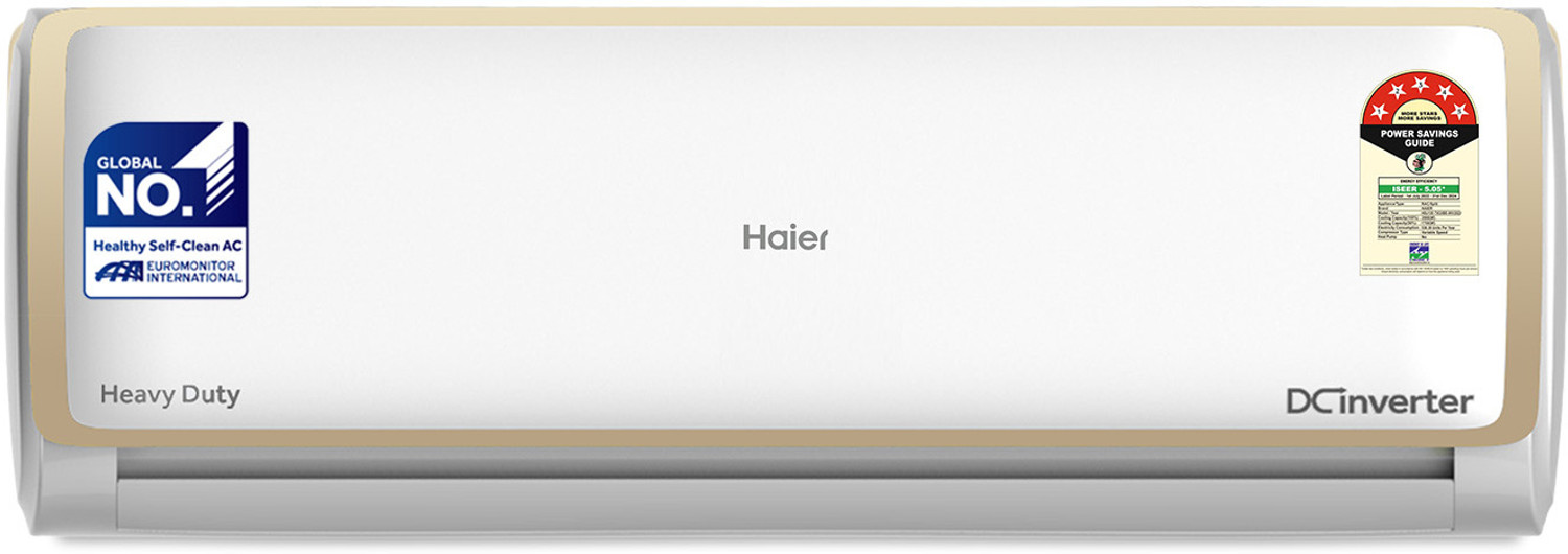 Image of Haier 2023 Model 1 Ton 5 Star Split Inverter Intelli Convertible 7-in-1, Triple Inverter Plus Technology, Cooling at Extreme Temperature AC