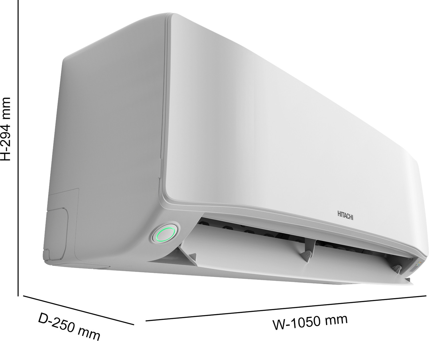 Image of Hitachi 2023 Model 1.8 Ton 2 Star Split Soft dry Silent Air Ambience Light R 32 AC