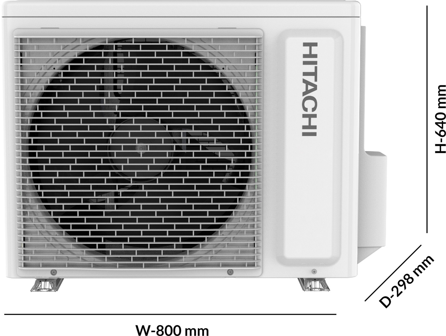 Image of Hitachi 2023 Model 1.8 Ton 2 Star Split Soft dry Silent Air Ambience Light R 32 AC