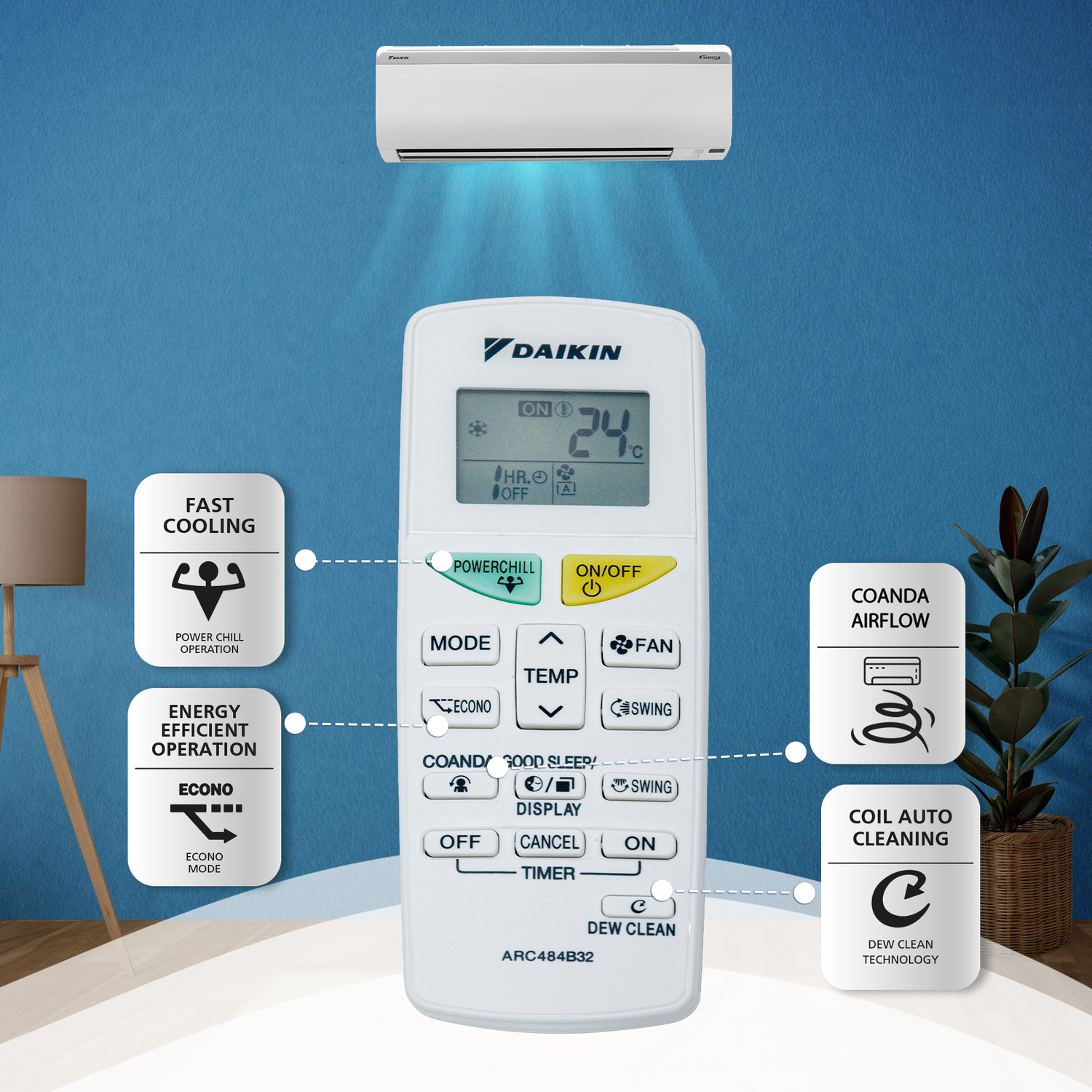 Image of Daikin 2024 Model 1.8 Ton 5 Star Split Inverter AC