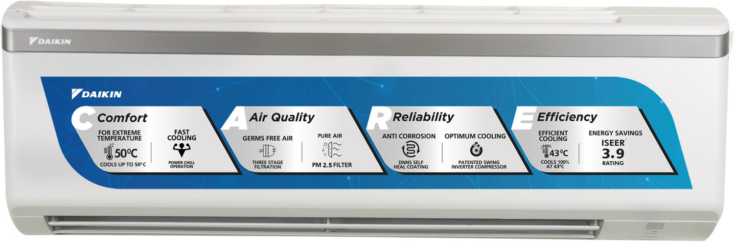 Daikin 1.5 Ton 3 Star Split AC with PM2.5 Filter – White
