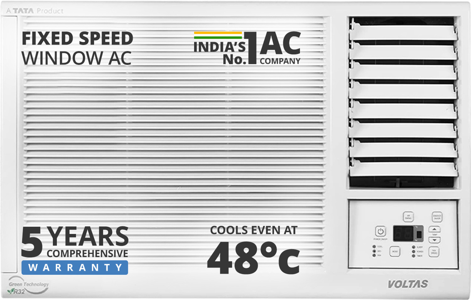 Voltas 1 Ton 3 Star Window AC  - White